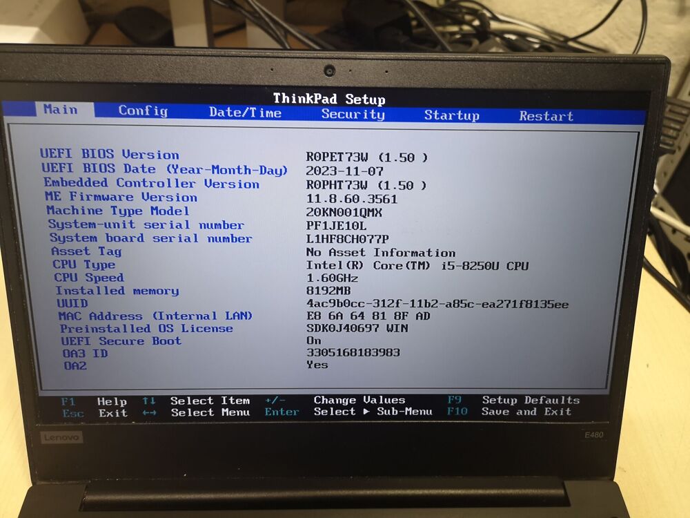 Lenovo Thinkpad E480 i5-8250/8GB/256GB SSD/14" FHD - Image 7